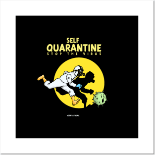 Self Quarantine Virus Parody Posters and Art